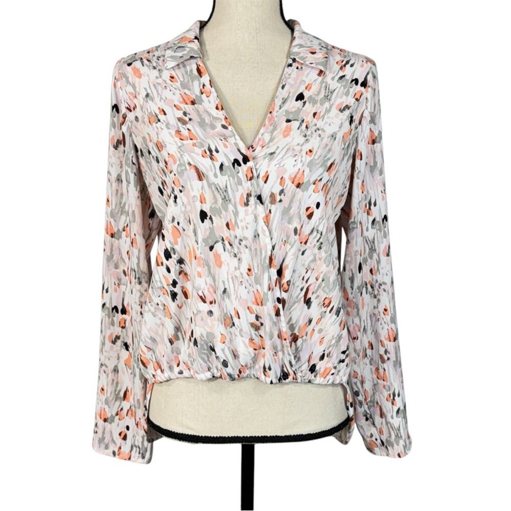 White House Black Market Surplice Blouse